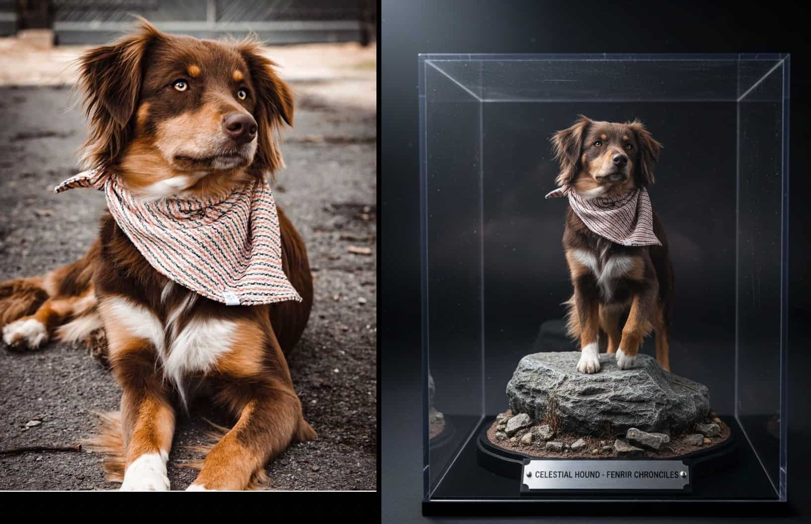 German Shepherd figurine portrait