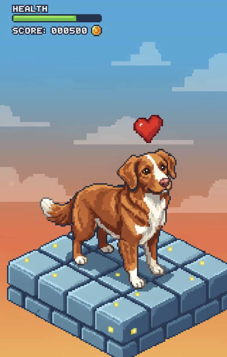 16-bit pixel art sprite pet in retro gaming style